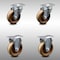 Service Caster 4 Inch SS High Temp Phenolic Swivel Top Plate Caster Set with 2 Rigid SCC SCC-SS20S414-PHSHT-2-R-2 - alternate 1